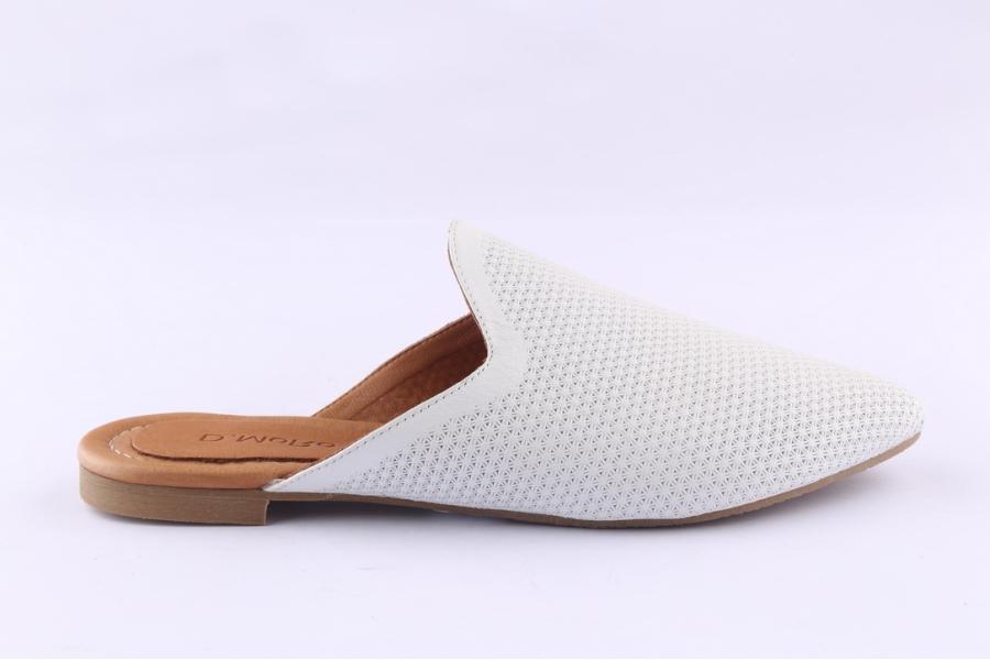 d.moro shoes Women Leather Slippers for Summer: ARJ-055 White (Wholesale)