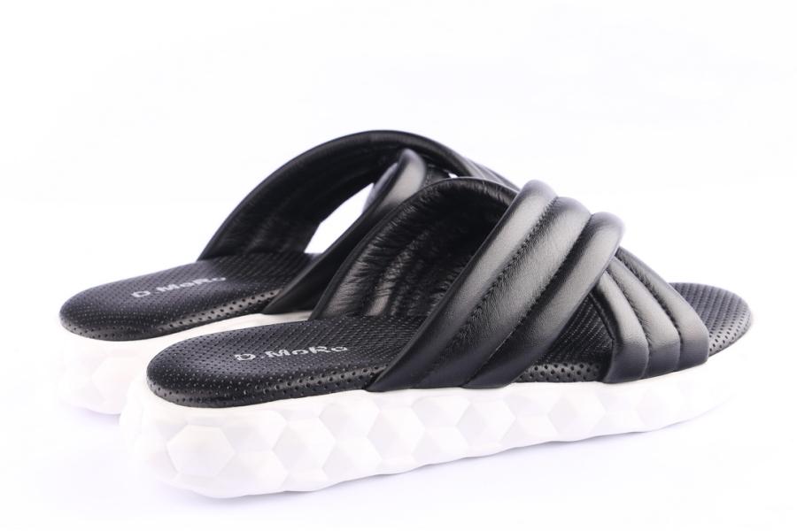 D.moro Shoes Women Leather Slippers For Summer: C703 Black (Wholesale)