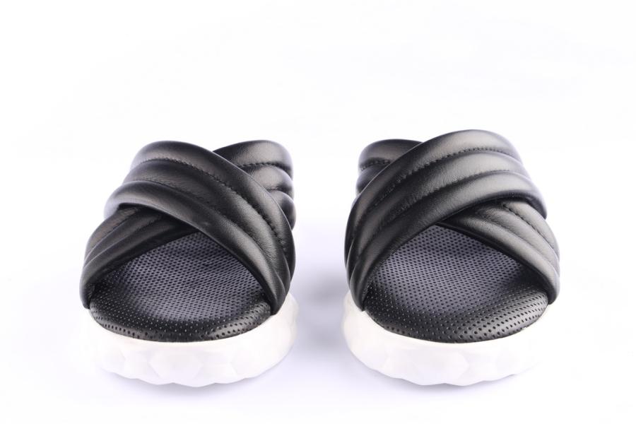 D.moro Shoes Women Leather Slippers For Summer: C703 Black (Wholesale)