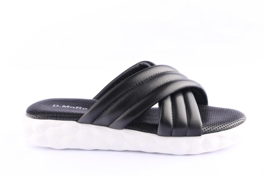 d.moro shoes Women Leather Slippers for Summer: C703 Black (Wholesale)