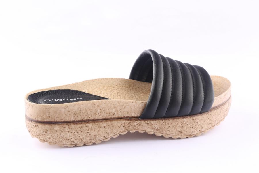D.moro Shoes Women Leather Slippers For Summer: C710 Black (Wholesale)
