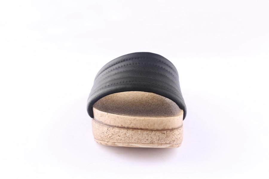 D.moro Shoes Women Leather Slippers For Summer: C710 Black (Wholesale)