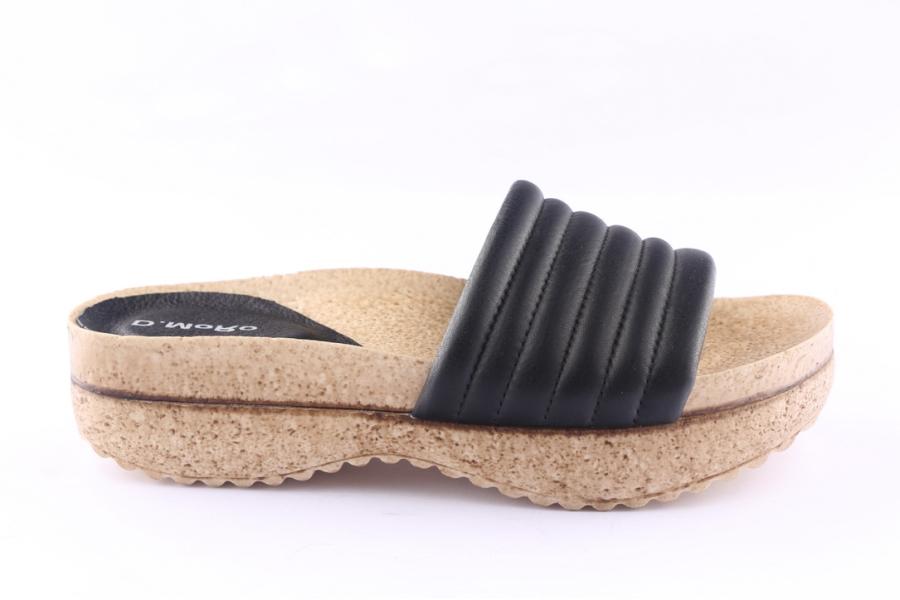 d.moro shoes Women Leather Slippers for Summer: C710 Black (Wholesale)