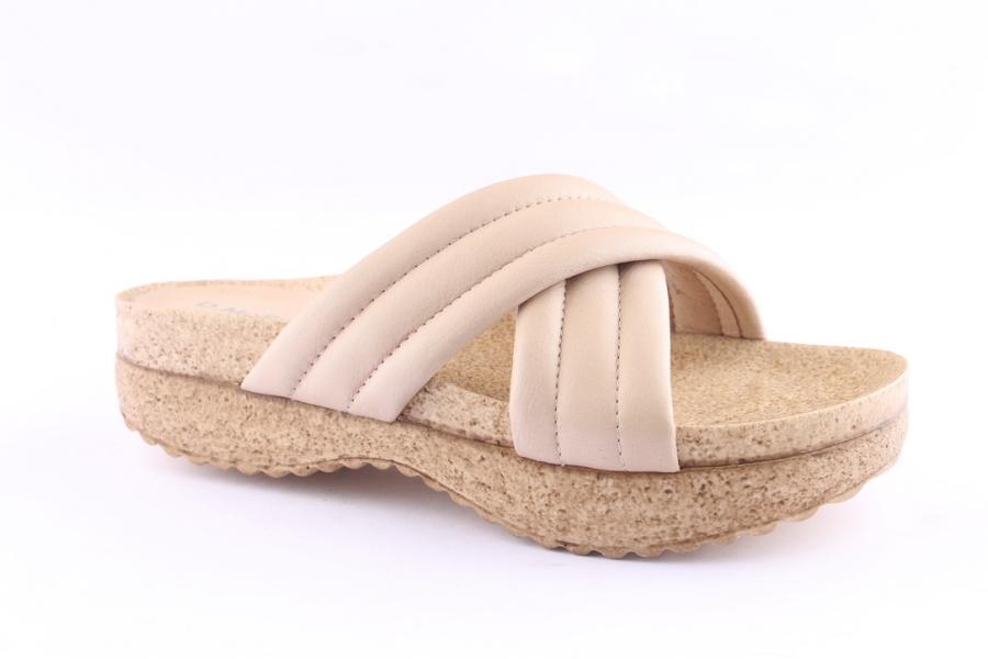 D.moro Shoes Women Leather Slippers For Summer: C711 Beige (Wholesale)