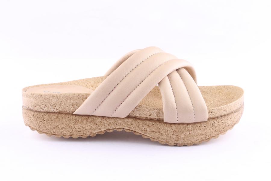 d.moro shoes Women Leather Slippers for Summer: C711 Beige (Wholesale)