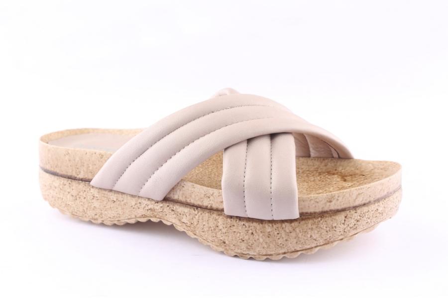 D.moro Shoes Women Leather Slippers For Summer: C711 Silver Grey (Wholesale)