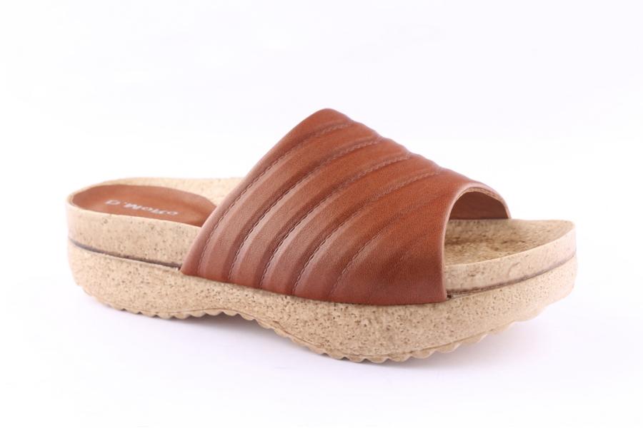 D.moro Shoes Women Leather Slippers For Summer: C713 Tan (Wholesale)