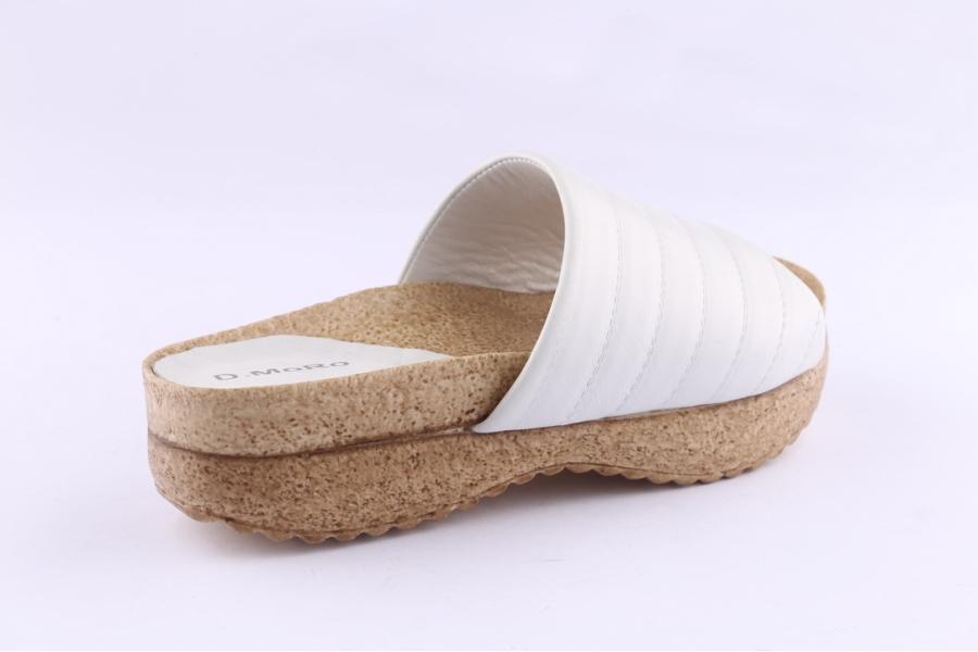 D.moro Shoes Women Leather Slippers For Summer: C713 White (Wholesale)