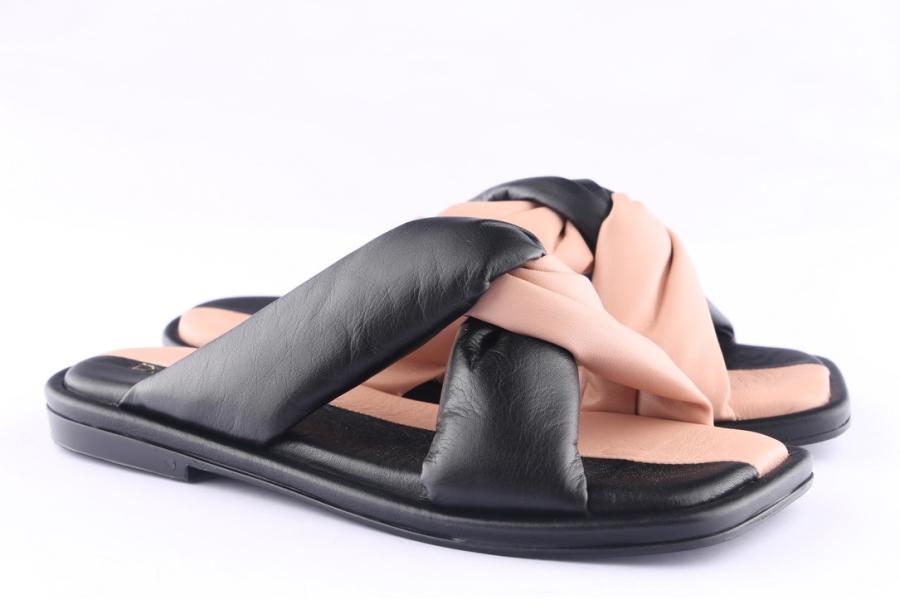 D.moro Shoes Women Leather Slippers For Summer: GLS-3 Black (Wholesale)