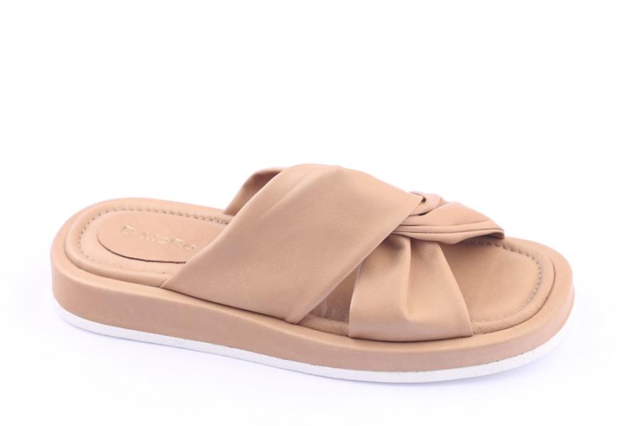 d.moro shoes Women Leather Slippers for summer: GLS-3 Dark Beige Leather (Wholesale)