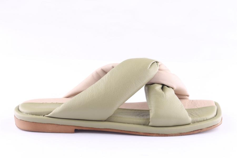 d.moro shoes Women Leather Slippers for Summer: GLS-3 Light green (Wholesale)
