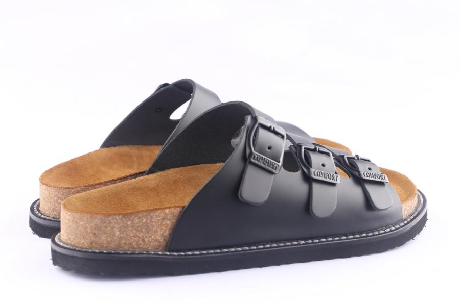 D.moro Shoes Women Leather Slippers For Summer: KAR Black (Wholesale)