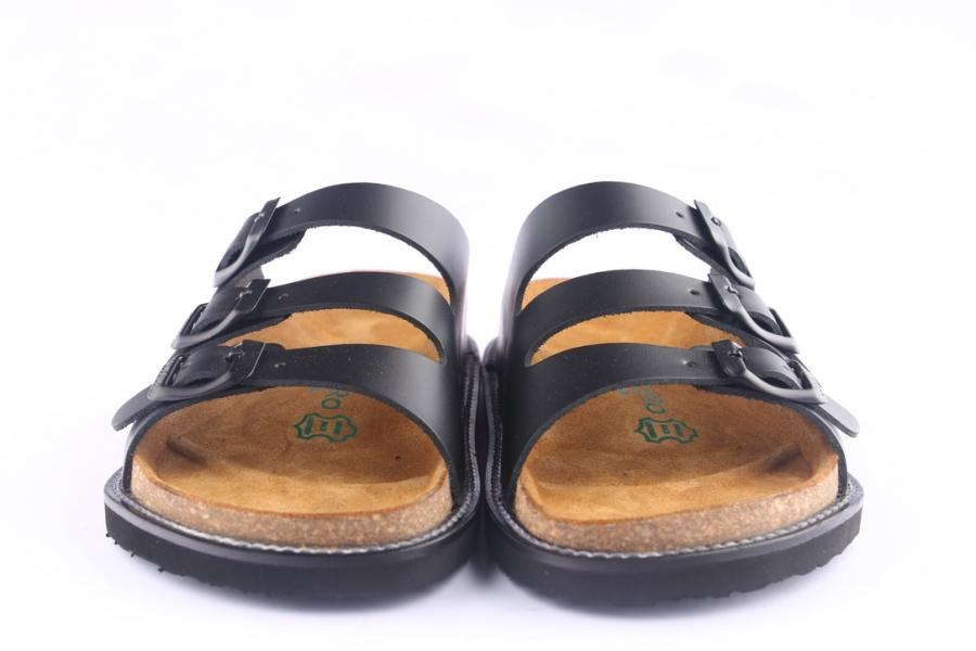 D.moro Shoes Women Leather Slippers For Summer: KAR Black (Wholesale)