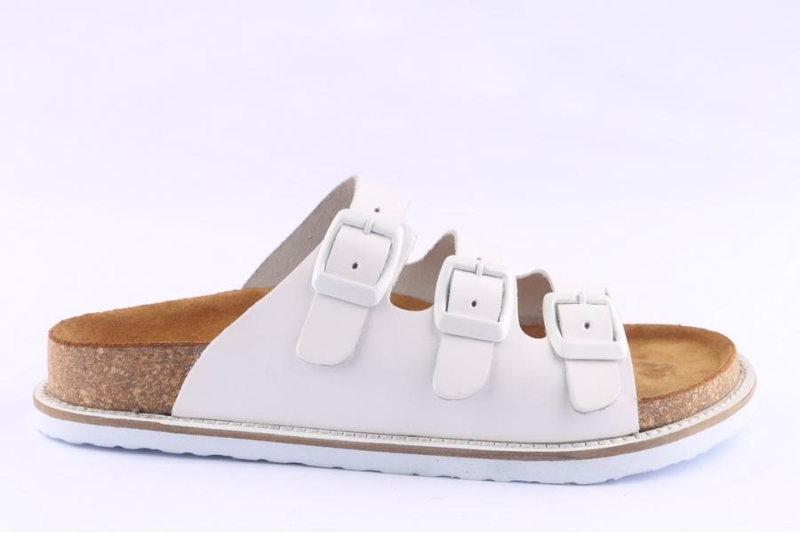 d.moro shoes Women Leather Slippers for Summer: KAR White (Wholesale)