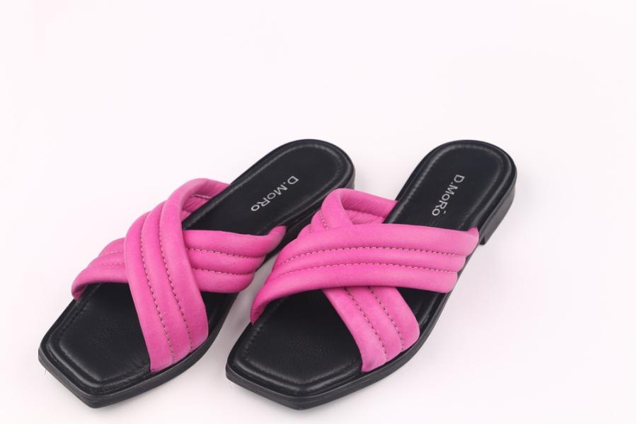 d.moro shoes Women Leather Slippers for summer: MORO-1 Fuchsia Leather (Wholesale)