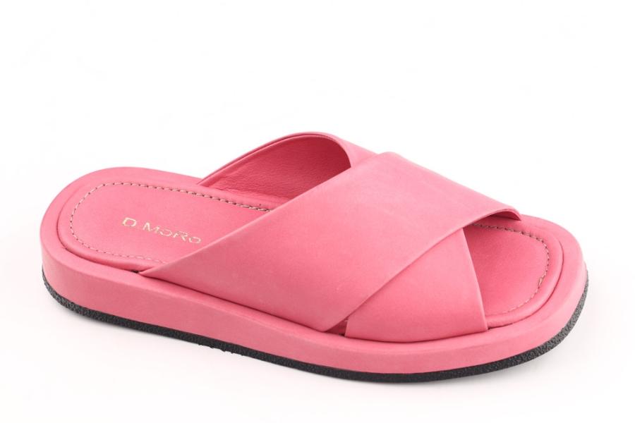 d.moro shoes Women Leather Slippers for summer: MORO-101 Pink Leather (Wholesale)