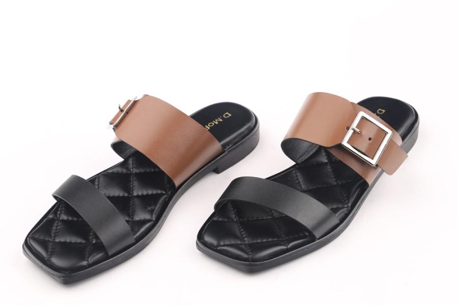 d.moro shoes Women Leather Slippers for summer: MORO-34-X Black Leather (Wholesale)