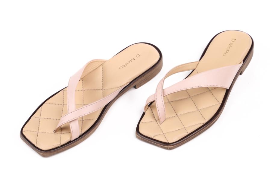 d.moro shoes Women Leather Slippers for summer: MORO-42 Powder Leather (Wholesale)