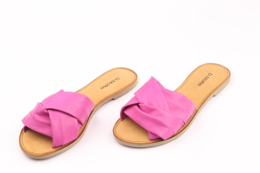 d.moro shoes Women Leather Slippers for summer: MORO-53 Fuchsia Leather (Wholesale)