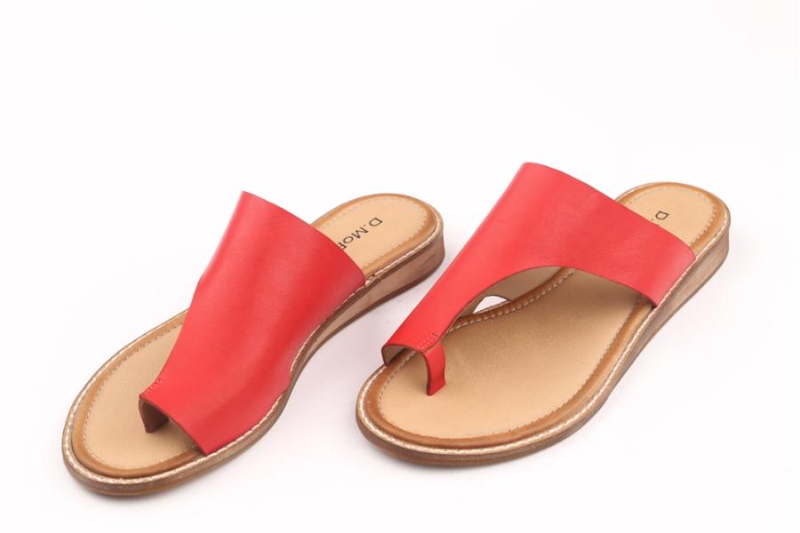 d.moro shoes Women Leather Slippers for summer: MORO-58 Red Leather (Wholesale)