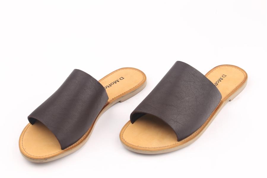 d.moro shoes Women Leather Slippers for summer: MORO-9 Brown Leather (Wholesale)