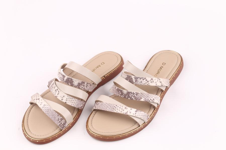 d.moro shoes Women Leather Slippers for summer: NAT-4 Snake Beige Beige Leather (Wholesale)