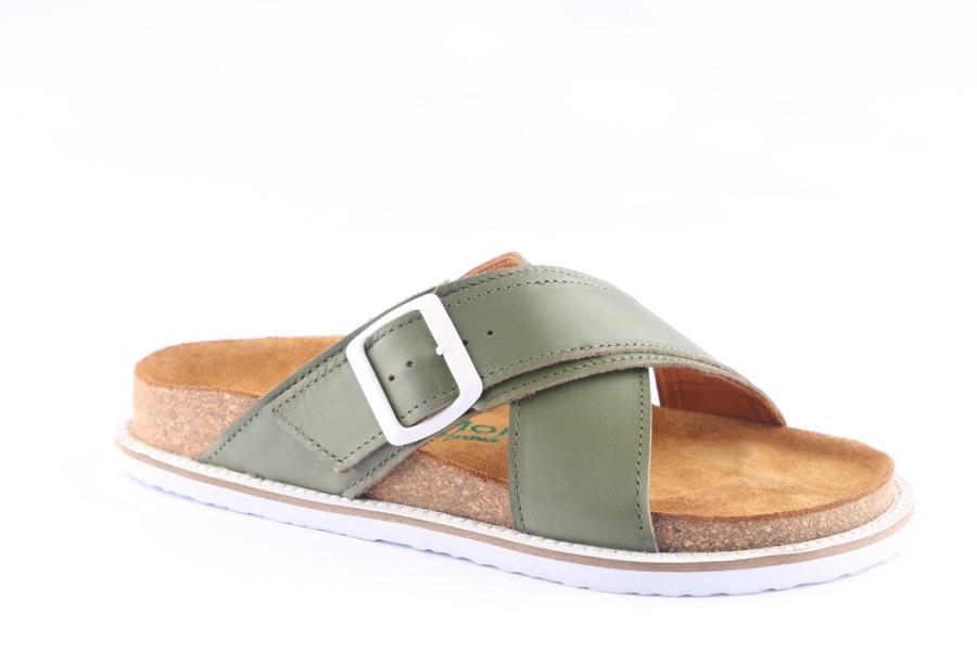 D.moro Shoes Women Leather Slippers For Summer: REY Green (Wholesale)