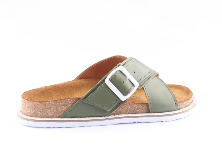 D.moro Shoes Women Leather Slippers For Summer: REY Green (Wholesale)