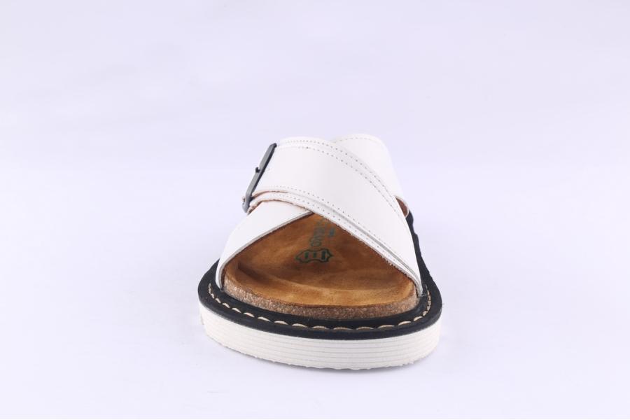 D.moro Shoes Women Leather Slippers For Summer: REY White (Wholesale)