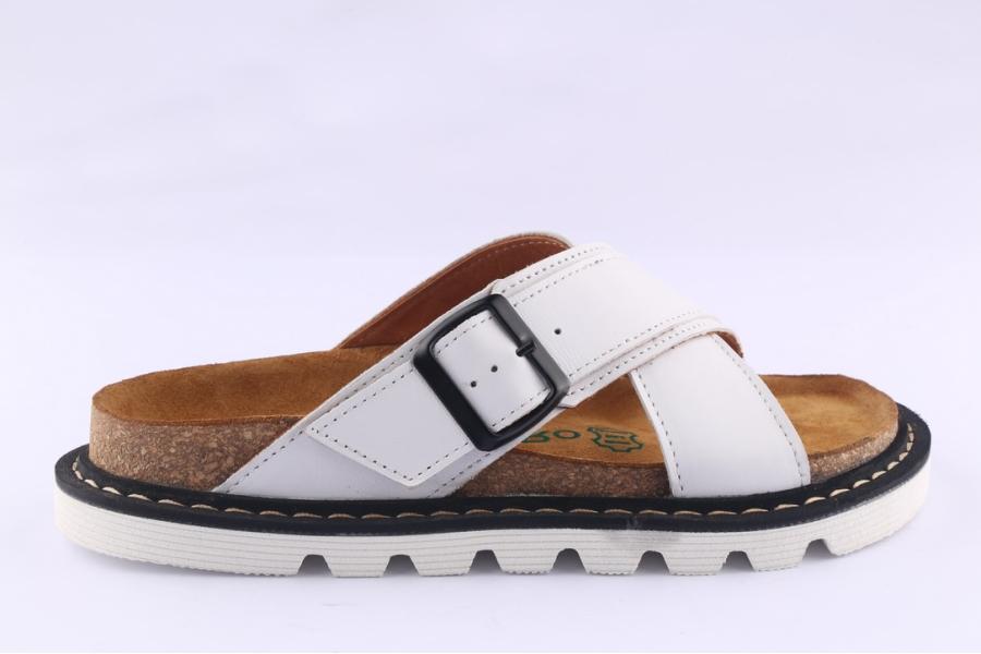 d.moro shoes Women Leather Slippers for Summer: REY White (Wholesale)