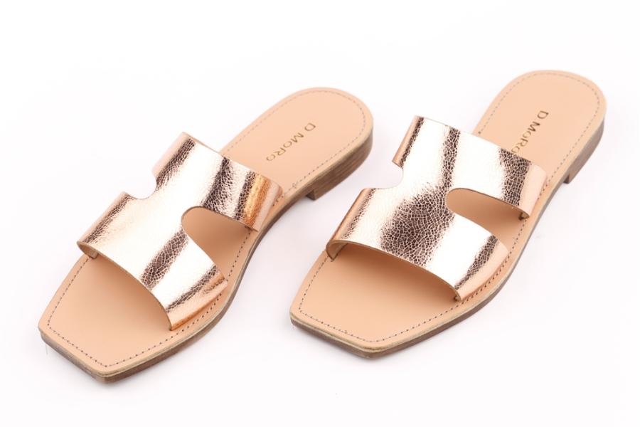d.moro shoes Women Leather Slippers for summer: SEN-1 Bronze Leather COSS (Wholesale)