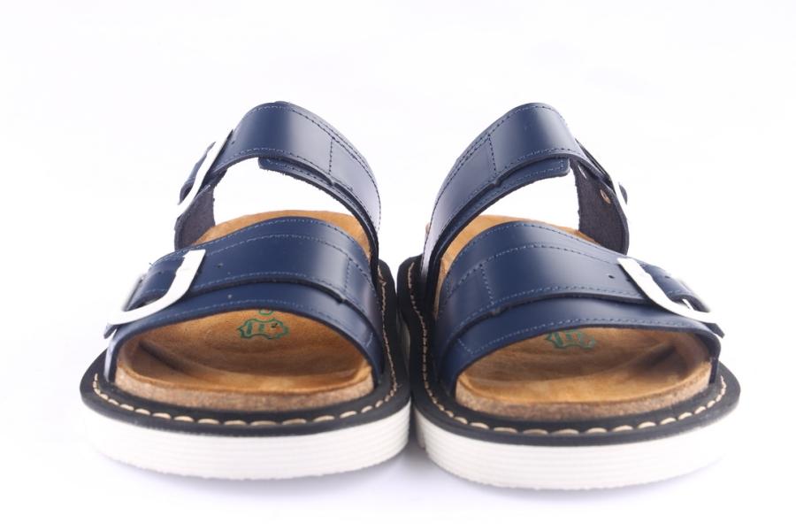 D.moro Shoes Women Leather Slippers For Summer: SEY Navy Blue (Wholesale)