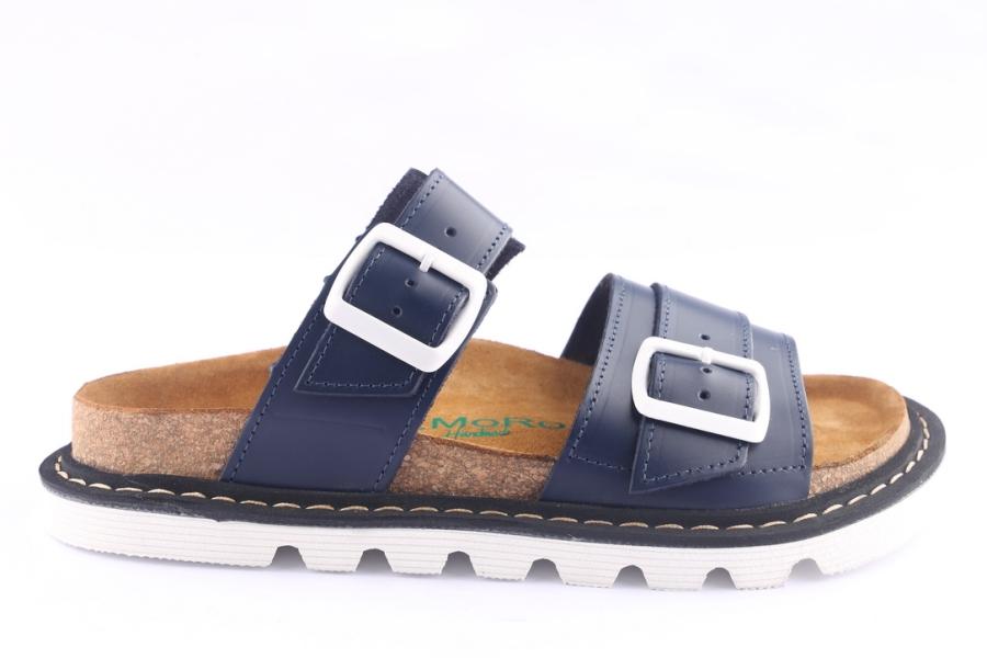 d.moro shoes Women Leather Slippers for Summer: SEY Navy Blue (Wholesale)