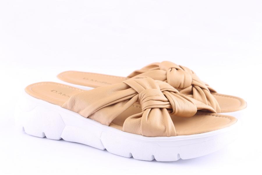 D.moro Shoes Women Leather Slippers For Summer: TAŞ-116 Light Taupe (Wholesale)