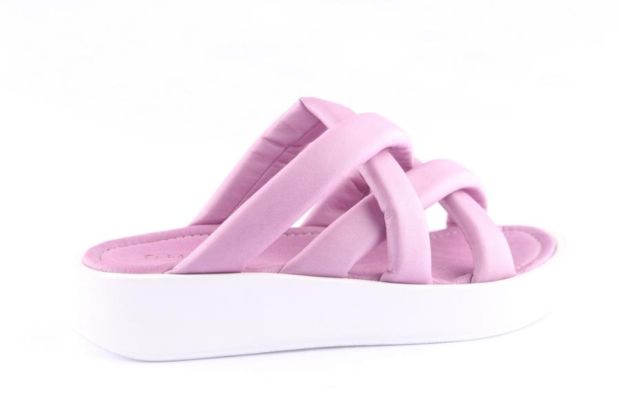 D.moro Shoes Women Leather Slippers For Summer: TAŞ-126 Light Purple (Wholesale)