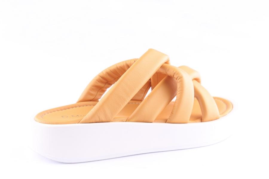 D.moro Shoes Women Leather Slippers For Summer: TAŞ-126 Mustard (Wholesale)
