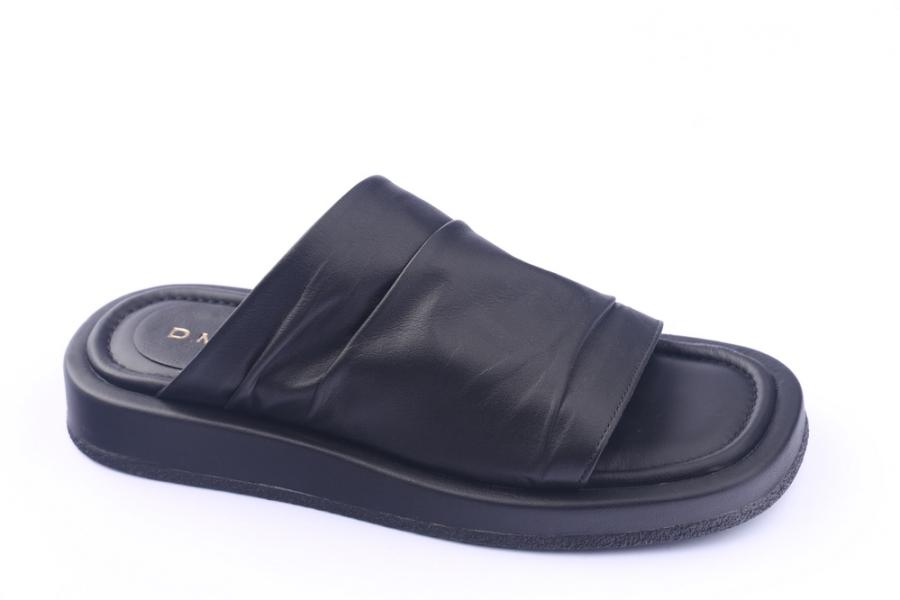 d.moro shoes Women Leather Slippers for summer: TAŞ-154 Black Leather (Wholesale)