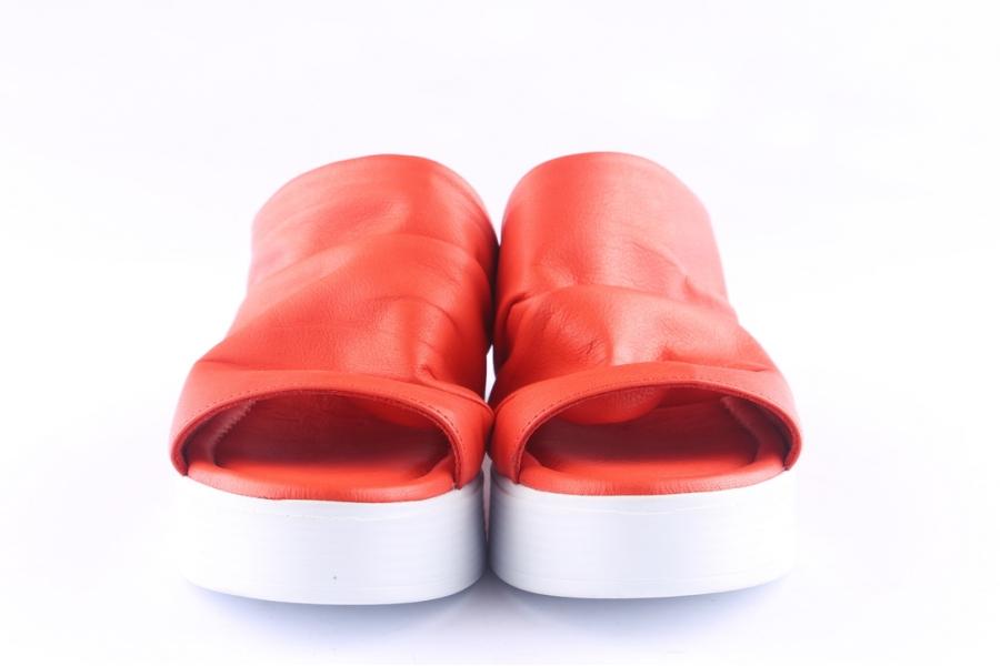 D.moro Shoes Women Leather Slippers For Summer: TAŞ-154 Red (Wholesale)