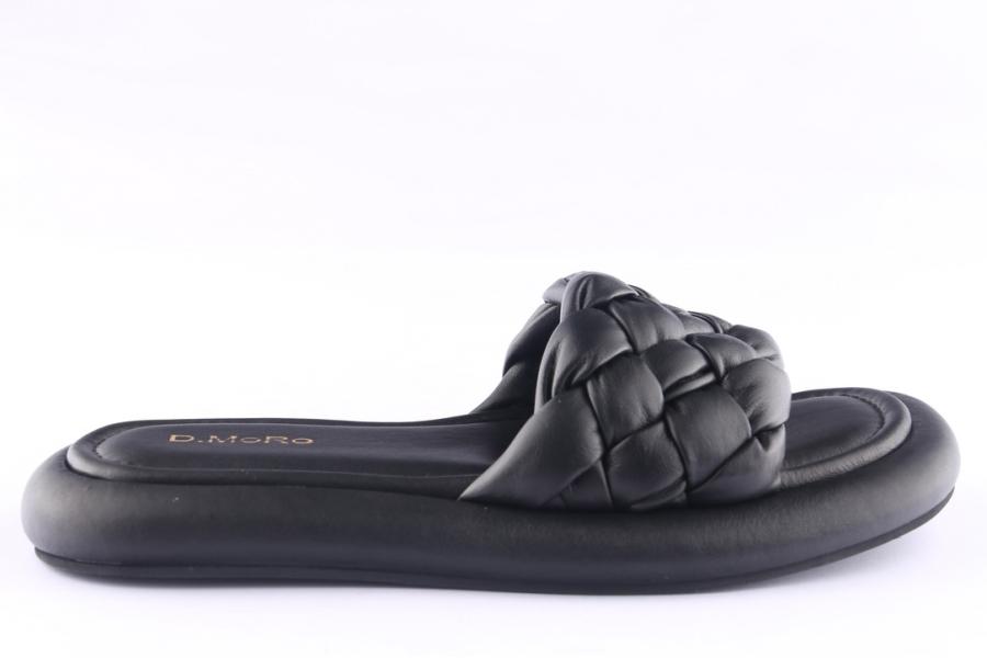 d.moro shoes Women Leather Slippers for Summer: TAŞ-192 Black (Wholesale)