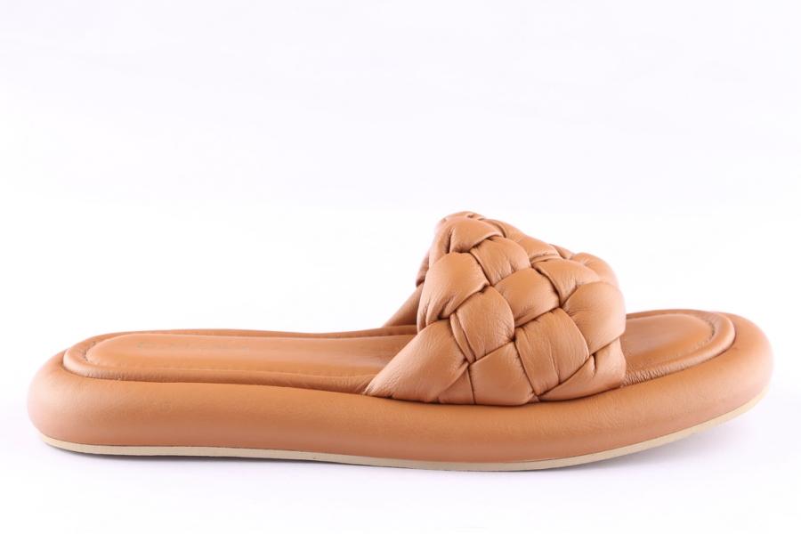 d.moro shoes Women Leather Slippers for Summer: TAŞ-192 Light brown (Wholesale)