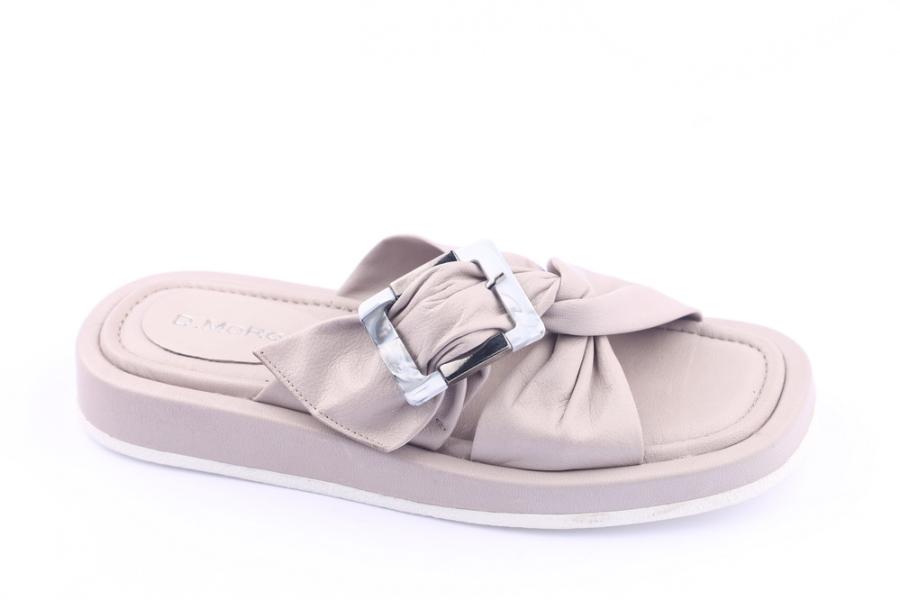d.moro shoes Women Leather Slippers for summer: TAŞ-199 Cream Leather (Wholesale)