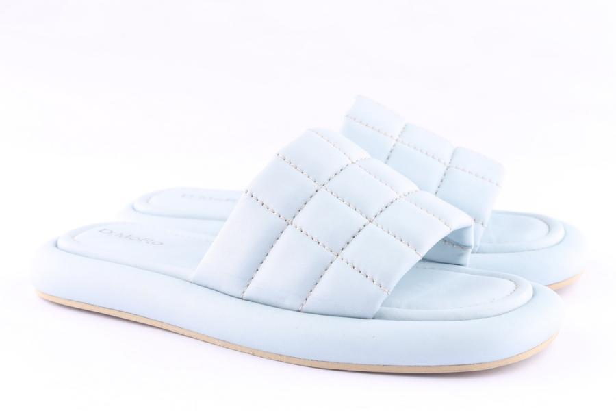 D.moro Shoes Women Leather Slippers For Summer: TAŞ-240 Baby Blue (Wholesale)
