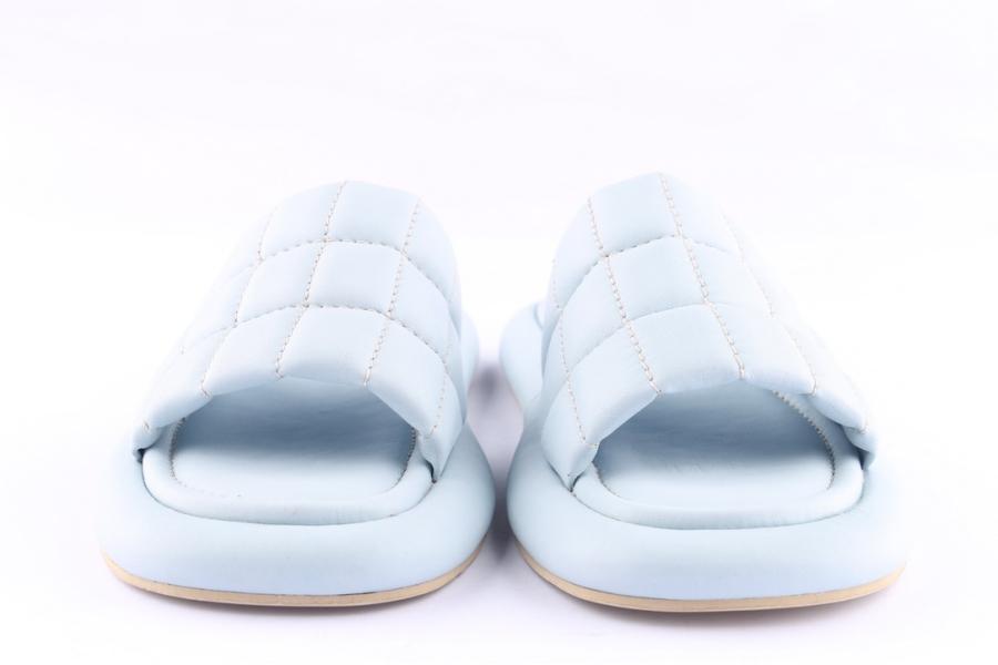 D.moro Shoes Women Leather Slippers For Summer: TAŞ-240 Baby Blue (Wholesale)