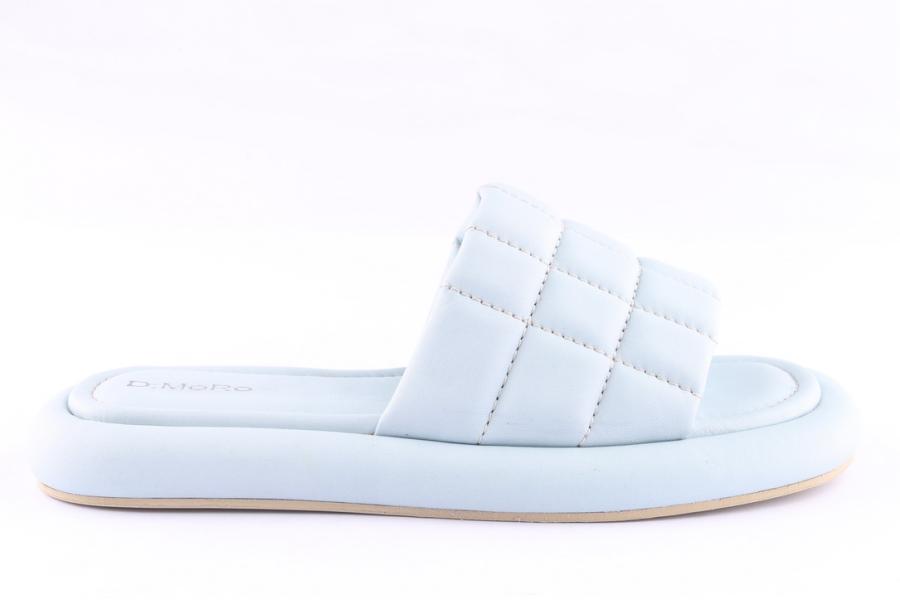 d.moro shoes Women Leather Slippers for Summer: TAŞ-240 Baby Blue (Wholesale)