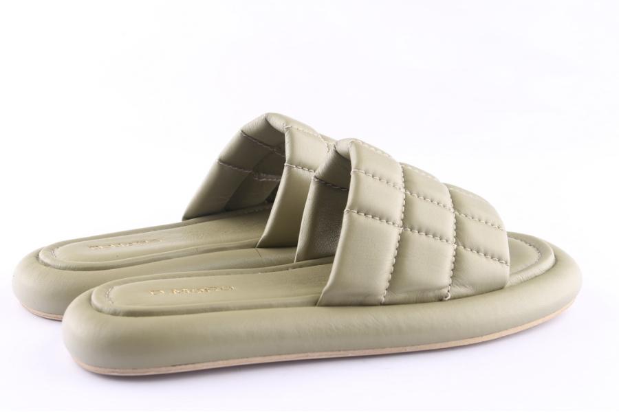 D.moro Shoes Women Leather Slippers For Summer: TAŞ-240 Green (Wholesale)
