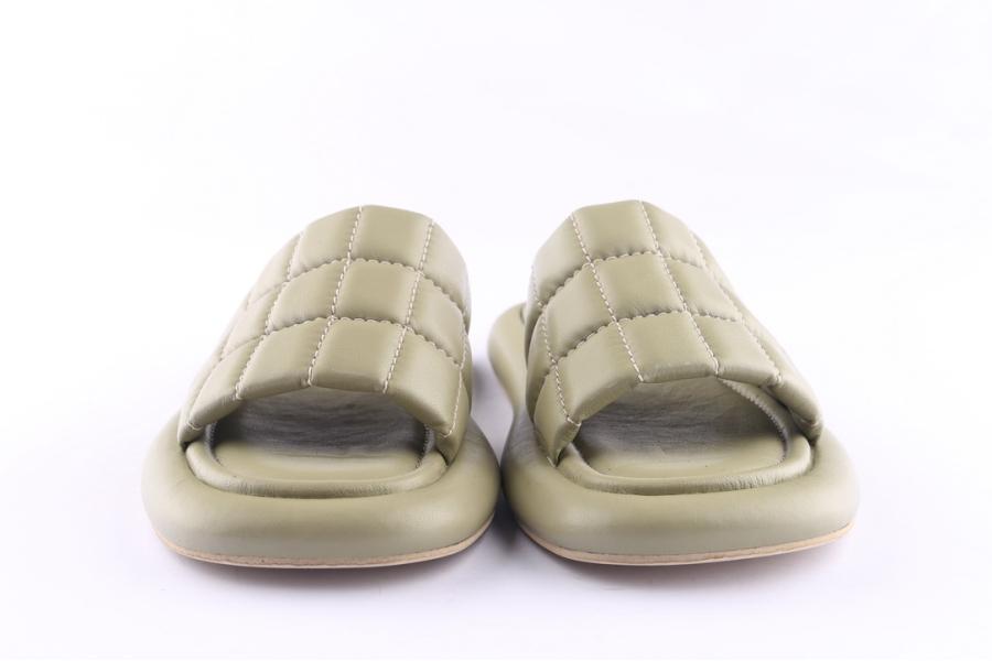 D.moro Shoes Women Leather Slippers For Summer: TAŞ-240 Green (Wholesale)