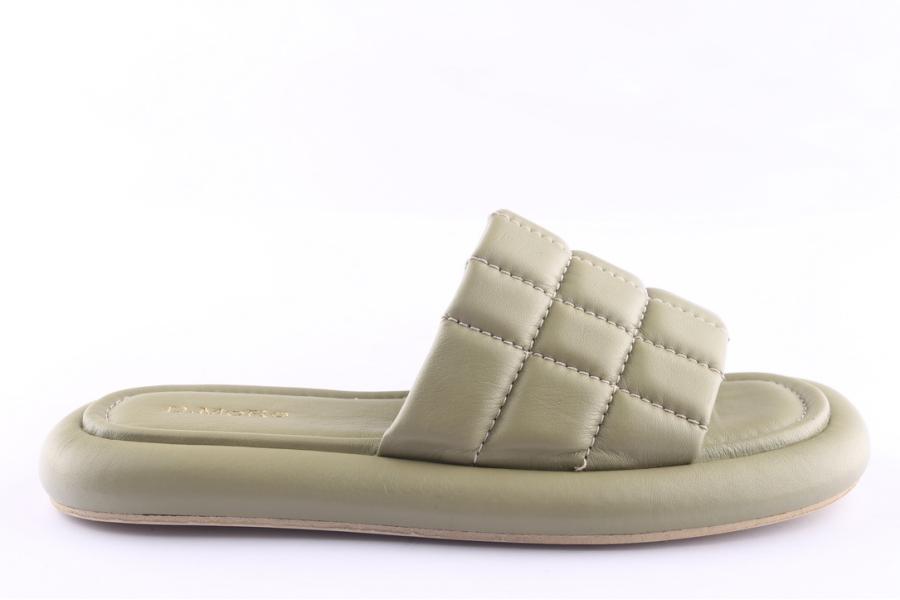 d.moro shoes Women Leather Slippers for Summer: TAŞ-240 Green (Wholesale)