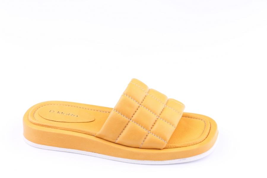 d.moro shoes Women Leather Slippers for summer: TAŞ-240 Yellow Leather (Wholesale)