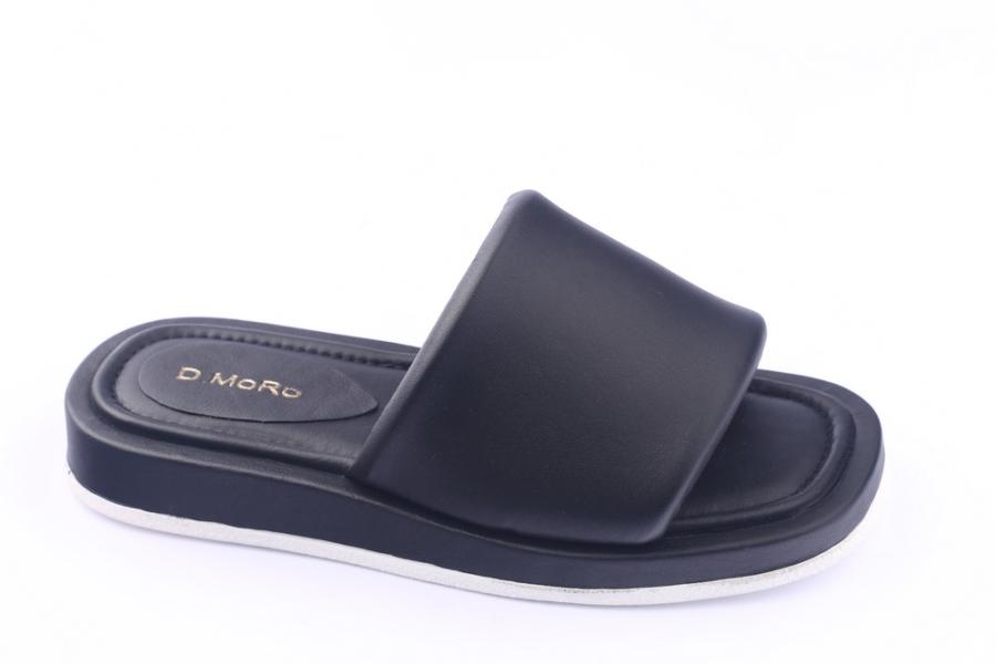 d.moro shoes Women Leather Slippers for summer: TAŞ-244 Black Leather (Wholesale)