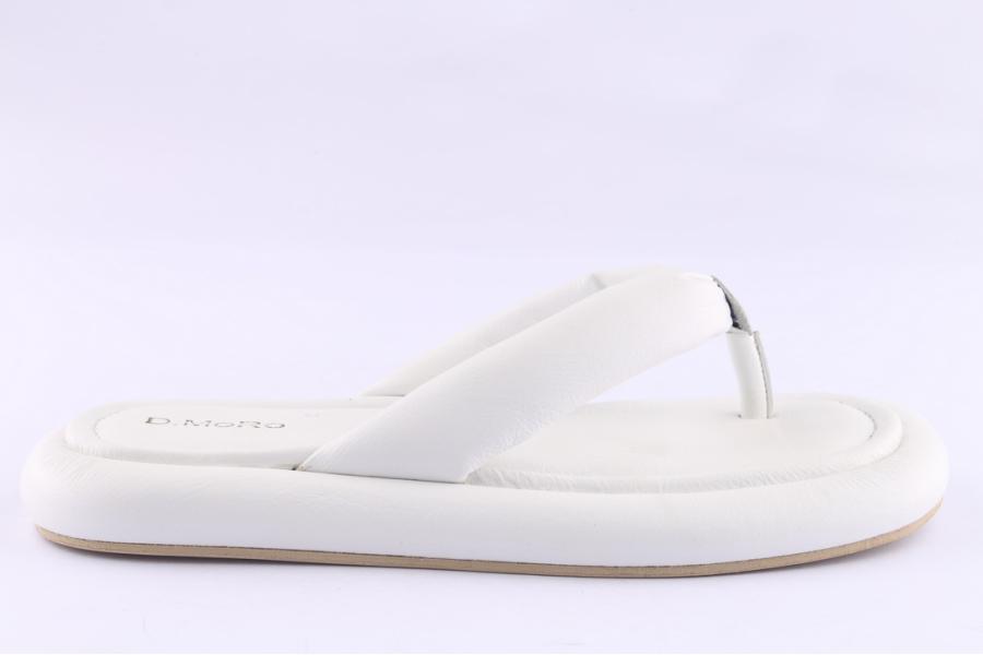 d.moro shoes Women Leather Slippers for Summer: TAŞ-255 (T) White (Wholesale)